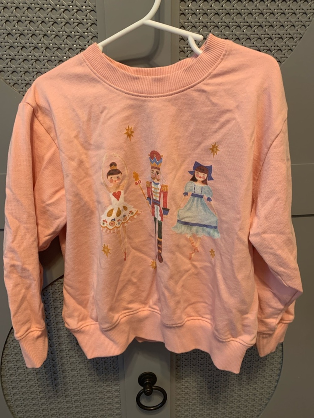 Pink Chicken Light Pink Nutcracker Crewneck Sweatshirt